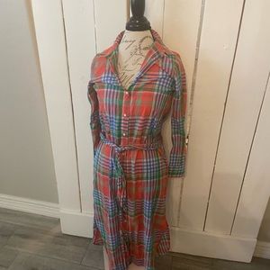 J. Crew plaid shirt dress
